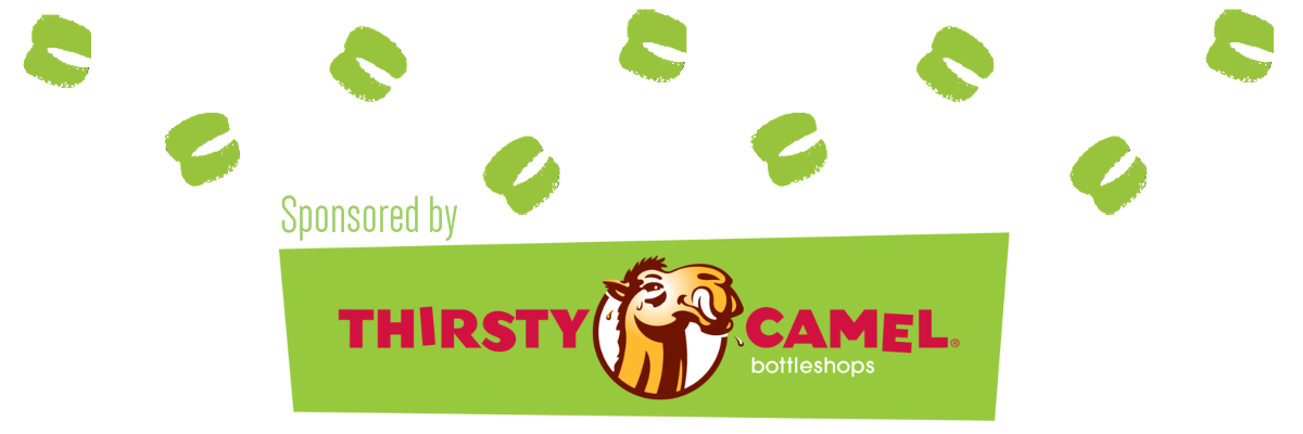 Thirsty Camel website homepage with footprints no background