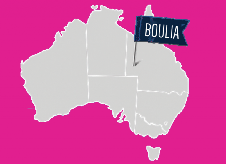 Boulia map of Australia blue flag Boulia Camel Races