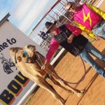 Biscuit the camel, poses for the camera